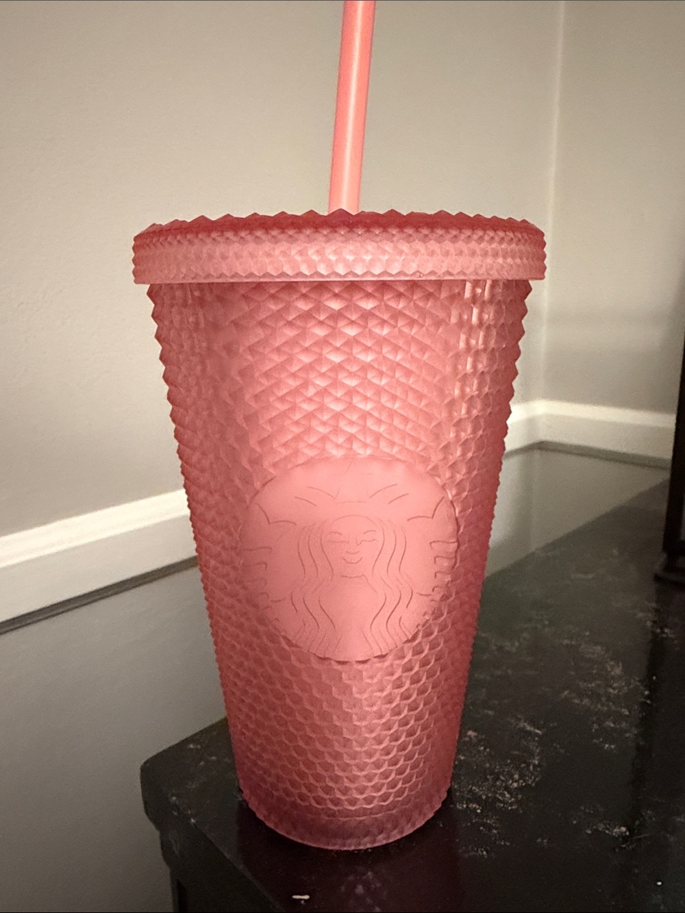 NWT Starbucks Pink Studded Reusable Tumbler with Straw
